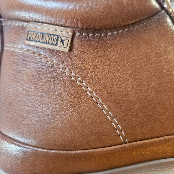 Pikolinos Vigo Brandy Lace-up Leather Ankle Boots Womens SZ 39 US 8.5 Brown - Picture 3 of 15
